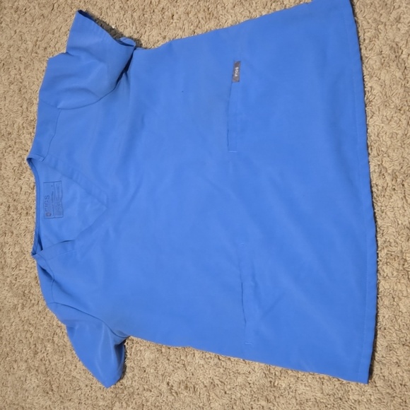 Figs Womens Blue Scrub Top - Picture 1 of 3